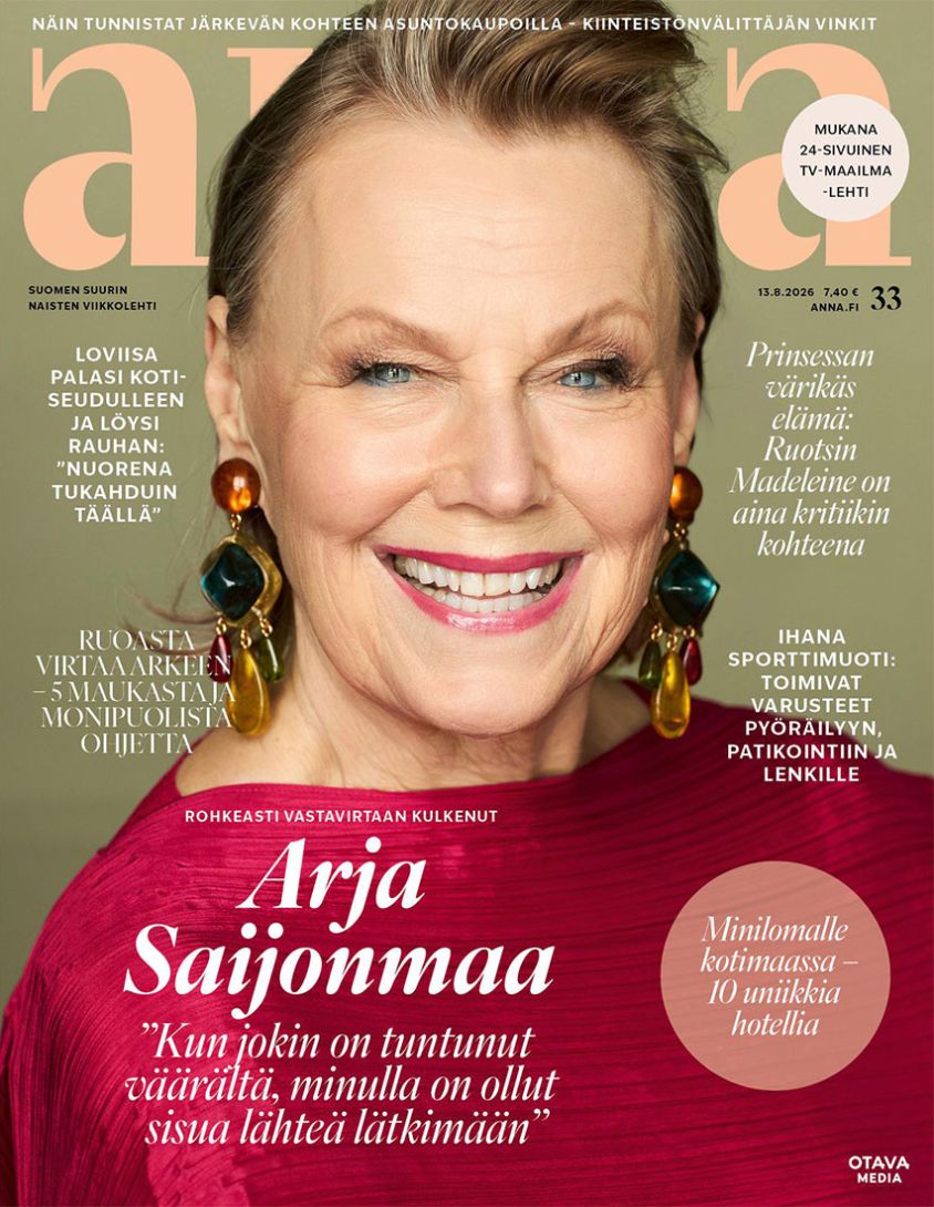The Fabulous Arja Saijonmaa And Dominique Denaive's Jewelry On The Cover Of Anna Magazine 13th of Aug 2026!