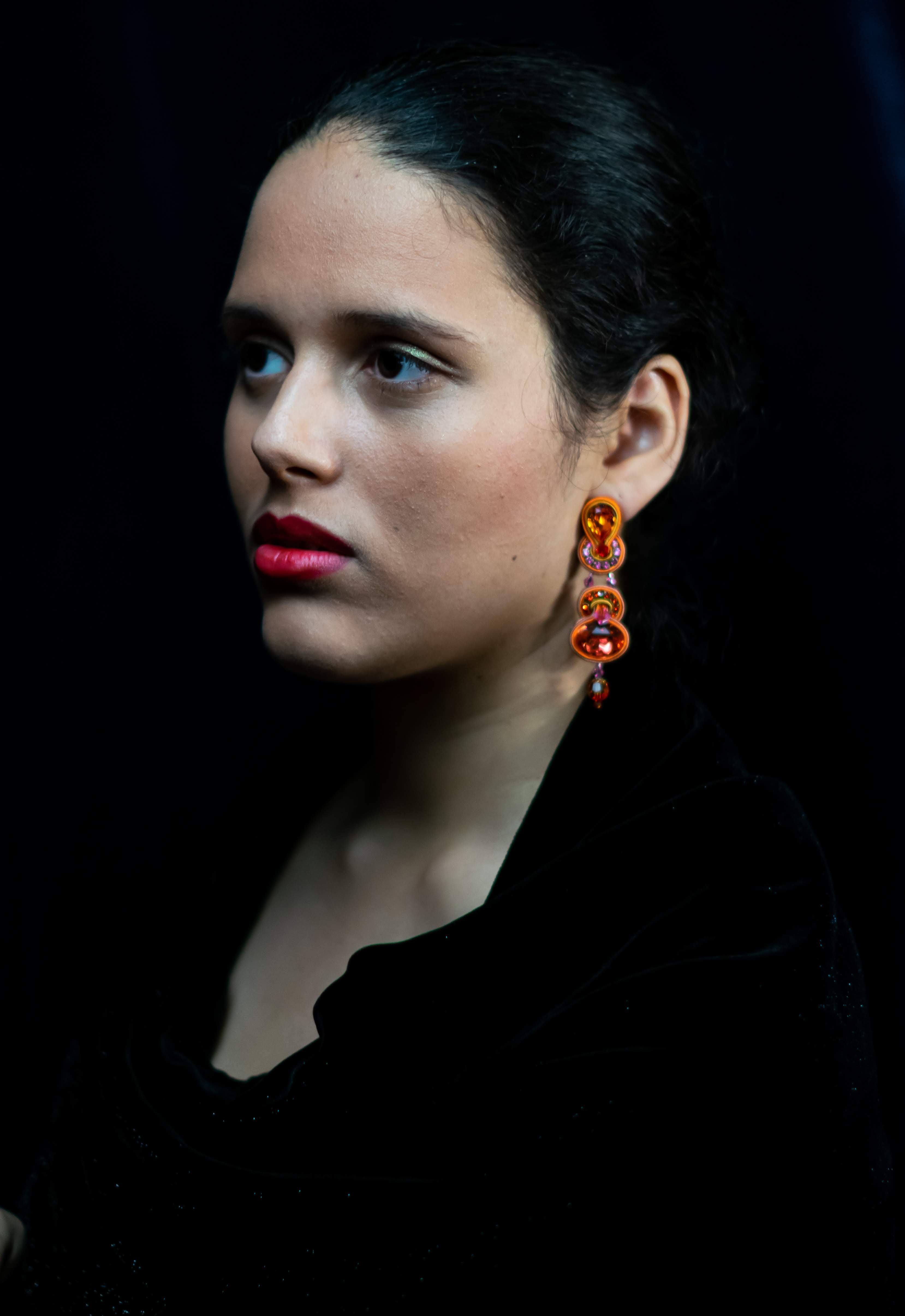 Dori Csengeri Light Orange Peach Earrings