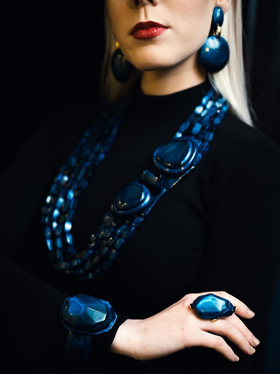 Dominique Denaive Diane Ring in Blue