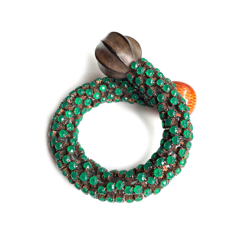 Astolfo Venezia Green Snake Bracelet