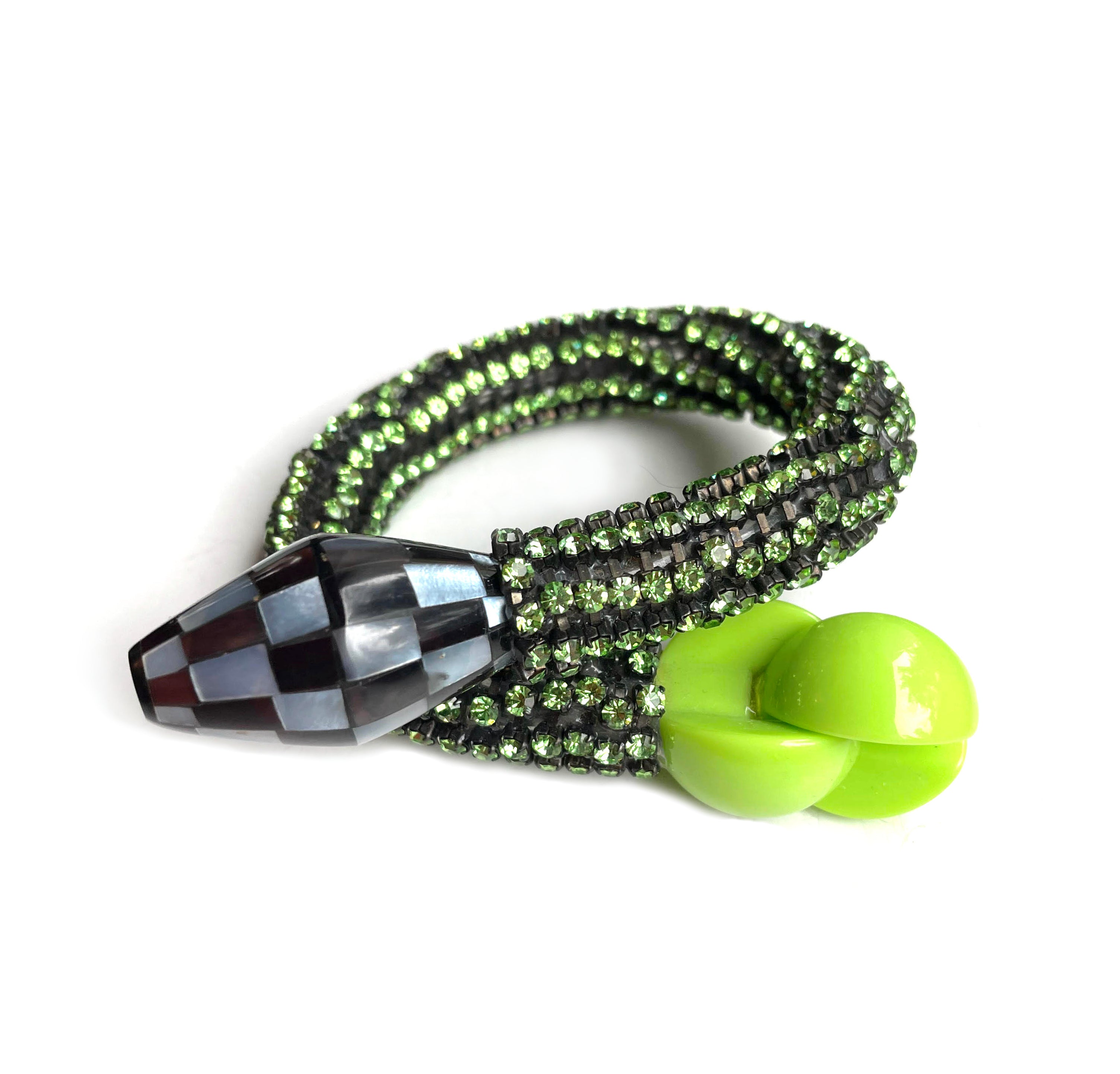 Astolfo Venezia Green Peridot Snake Bracelet