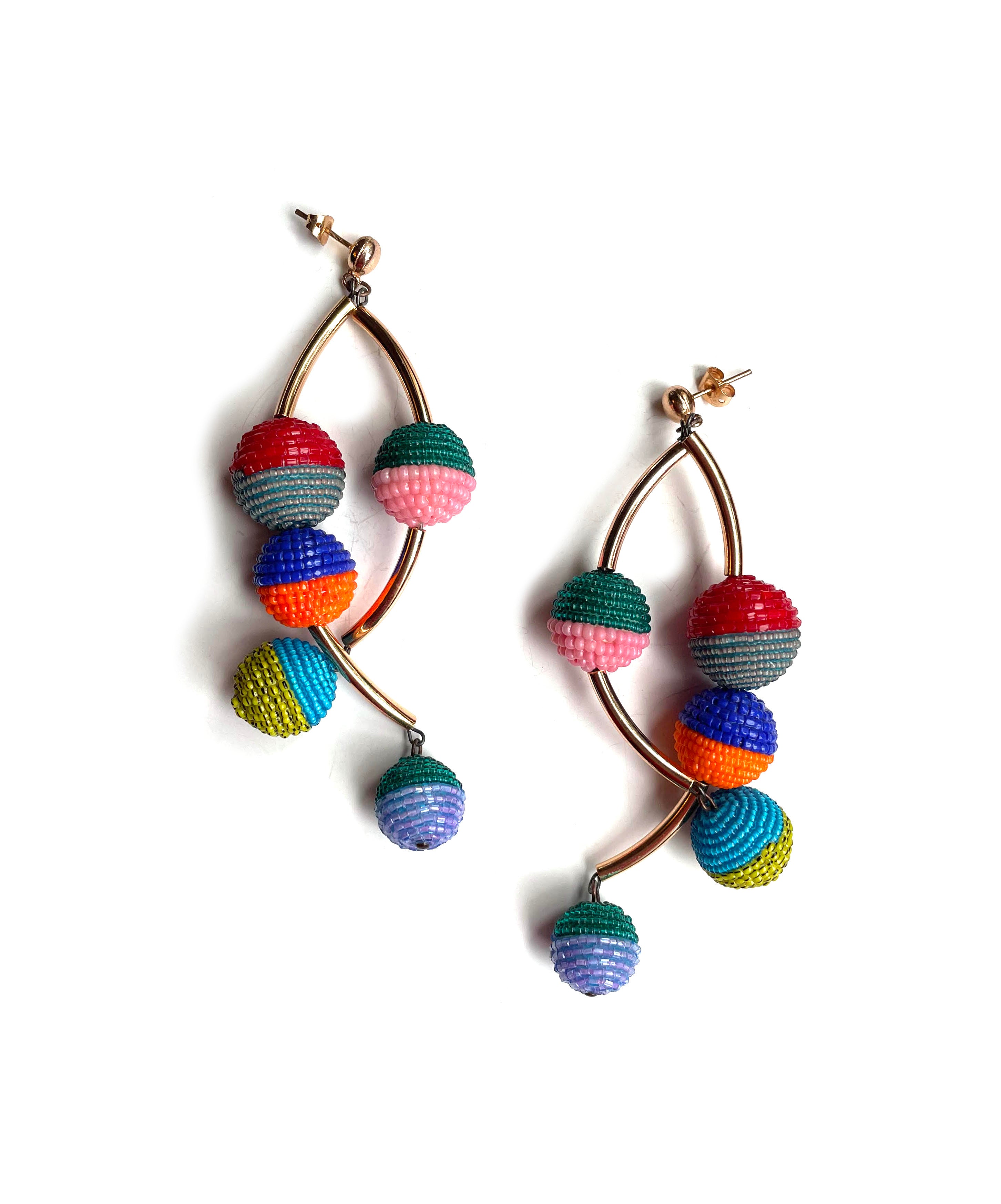 Astolfo Venezia Pop Art Earrings, Rose Gold