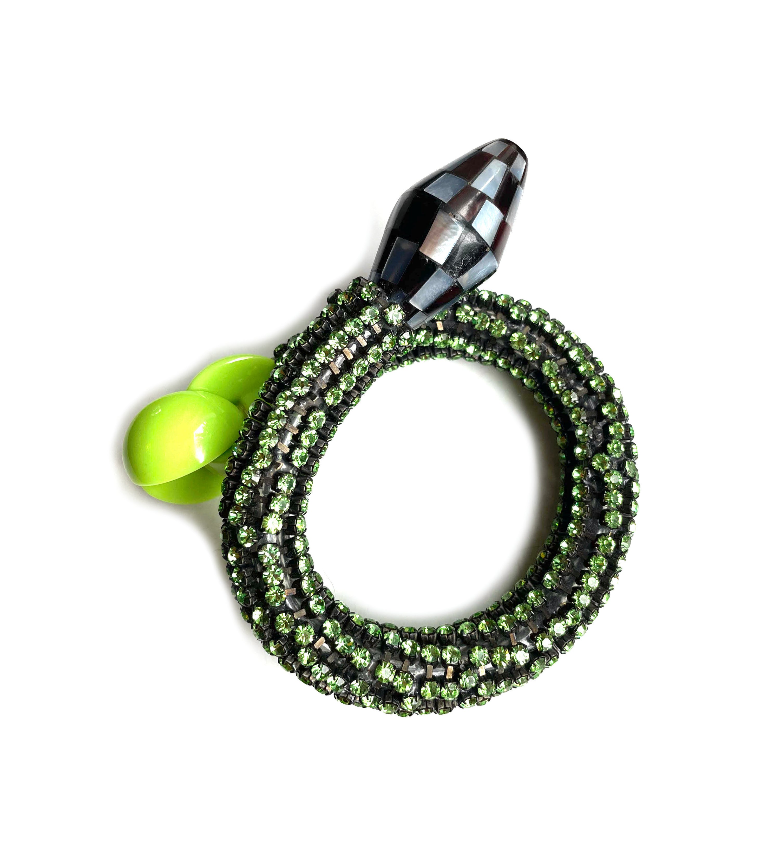 Astolfo Venezia Green Peridot Snake Bracelet