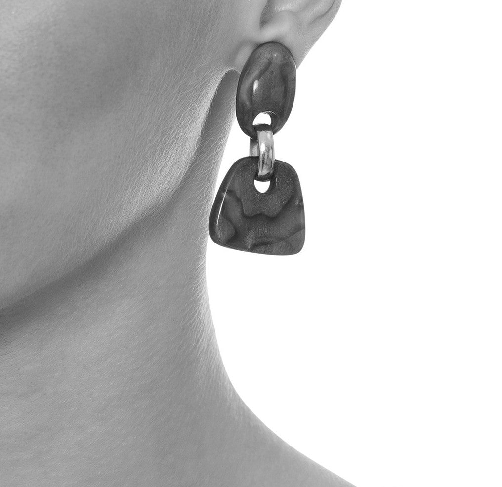 Dominique Denaive Black Chloe Earrings