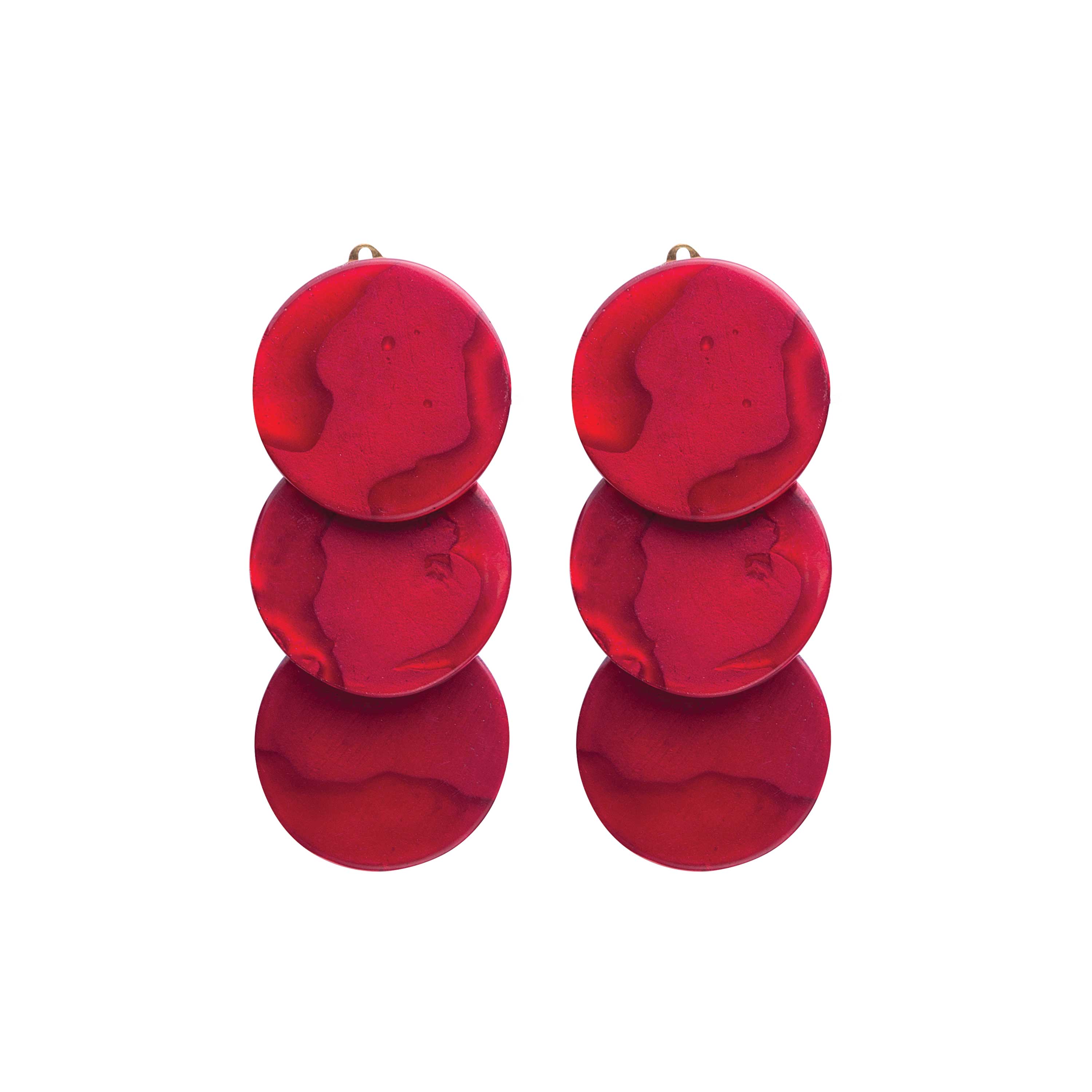 Dominique Denaive Ruby Red Tania Earrings