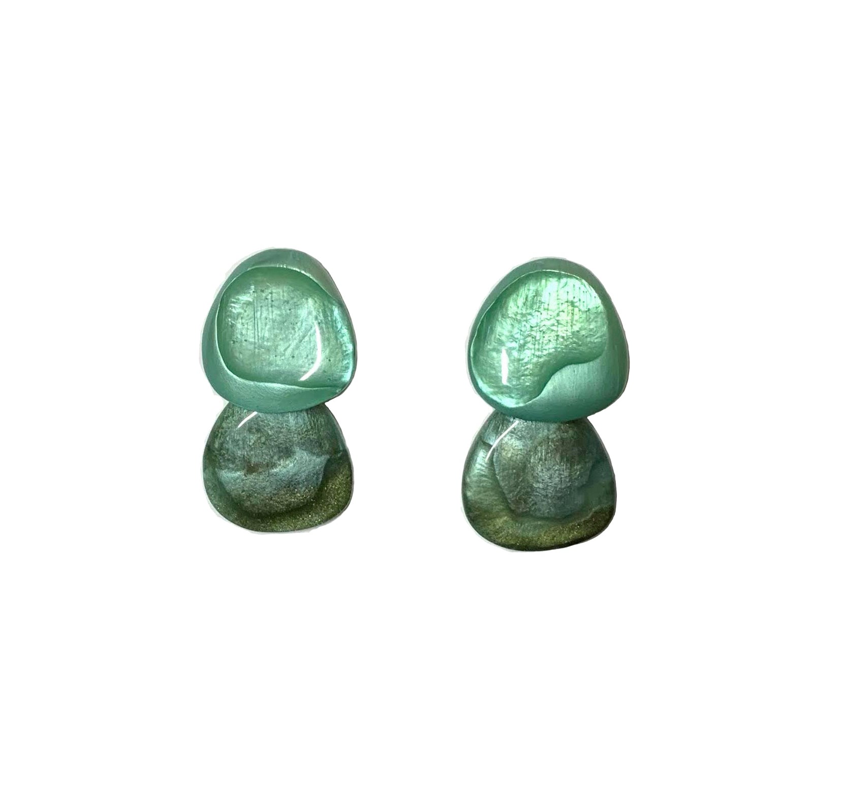 Dominique Denaive Lagoon Green Earrings