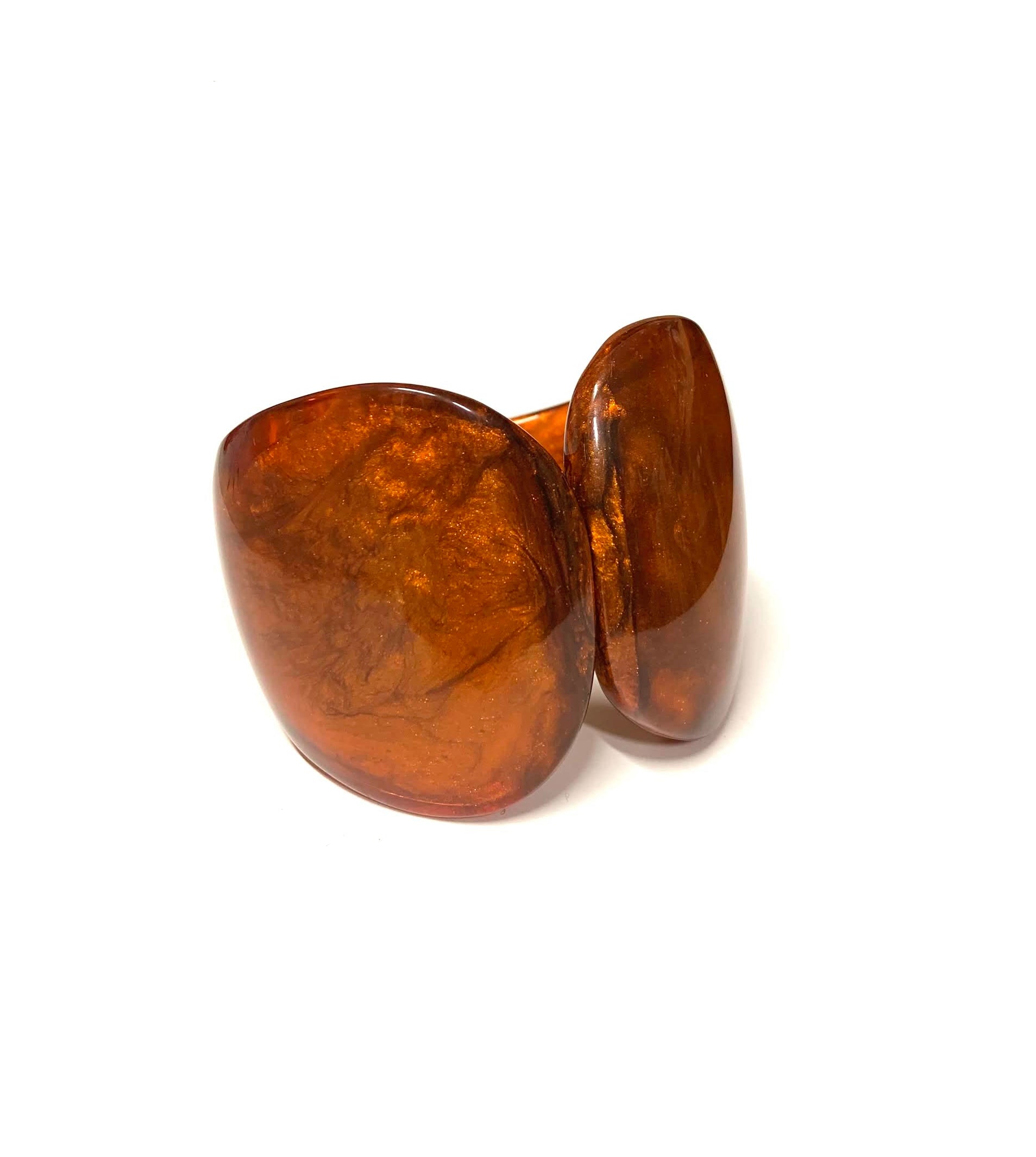 Dominique Denaive Large Amber Orange Bracelet