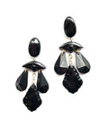 Dominique Denaive Long Black Yori Earrings