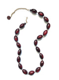 Dominique Denaive Long Necklace in Dark Red Color