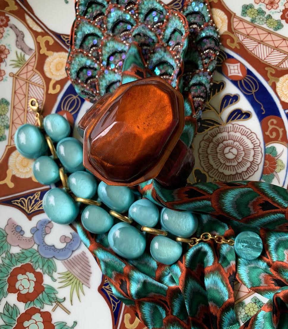 Dominique Denaive Large Copper Brown Bracelet