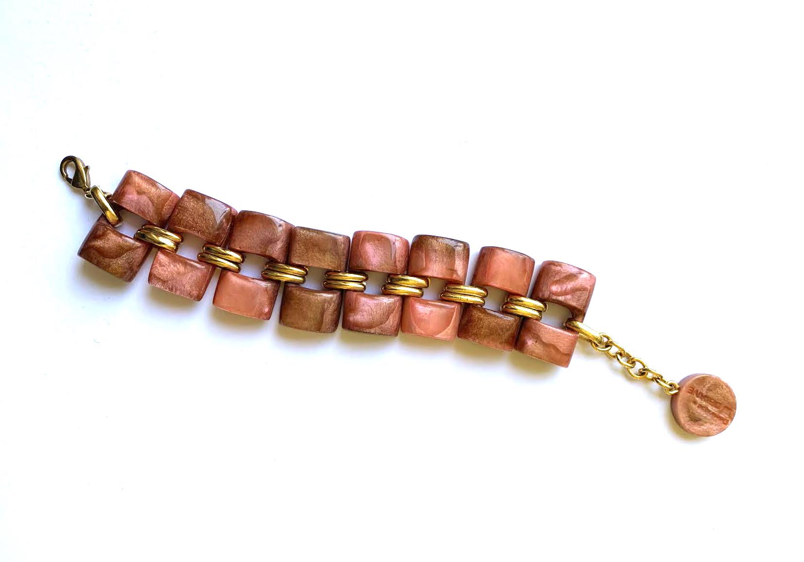 Dominique Denaive Coral Rose Bracelet