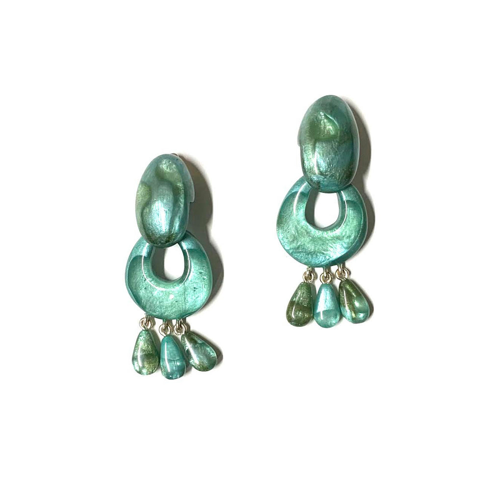 Dominique Denaive Lagoon Green Elena Earrings