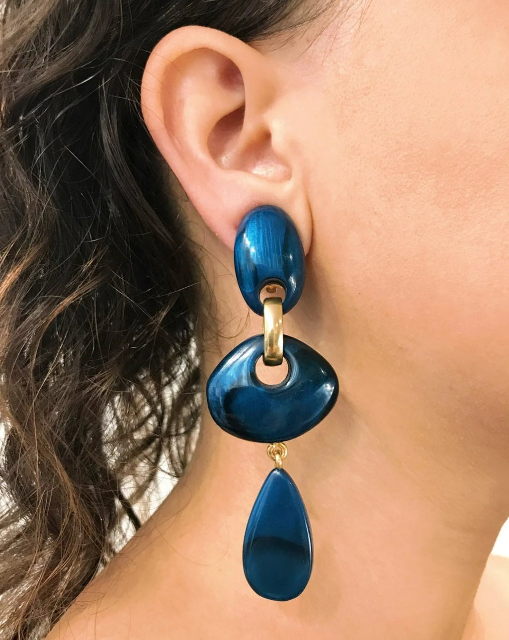 Dominique Denaive Deep Blue Elodie Earrings