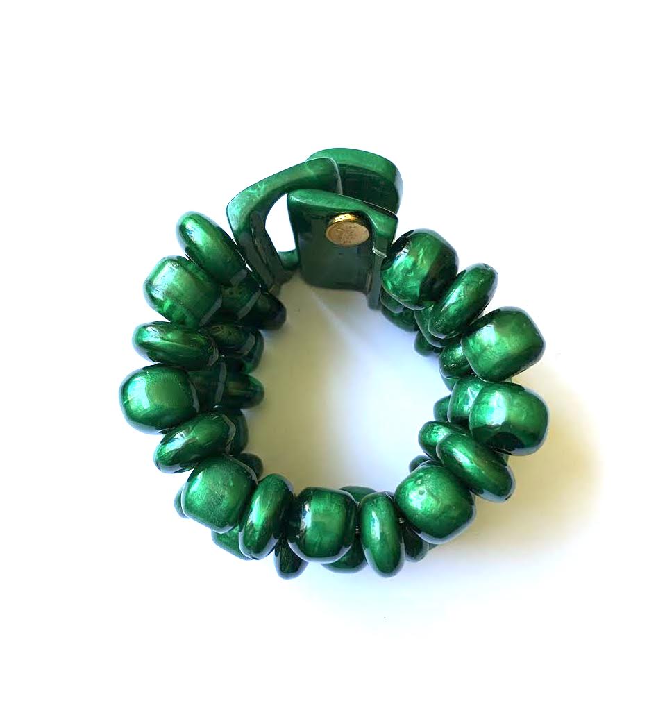 Dominique Denaive Bead Bracelet in Emerald Green