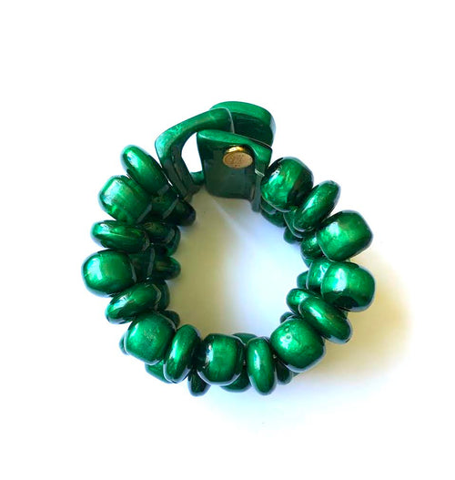 Dominique Denaive Bead Bracelet in Emerald Green