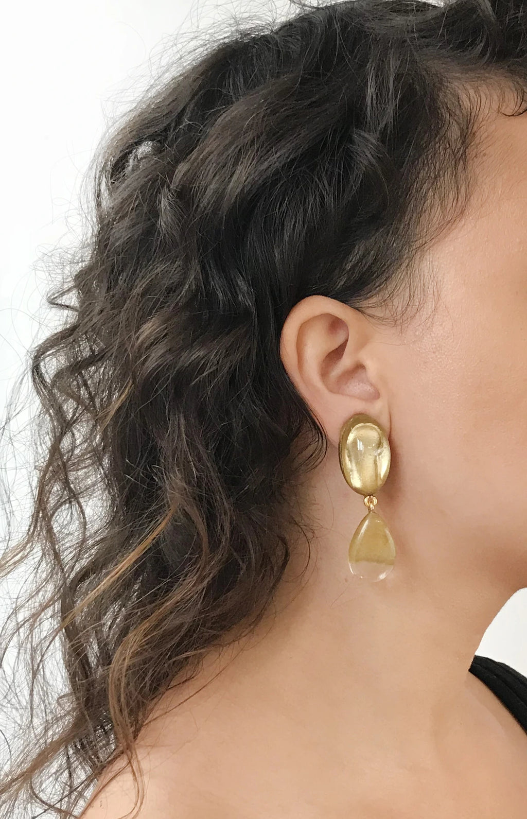 Dominique Denaive Gold Georgette Earrings
