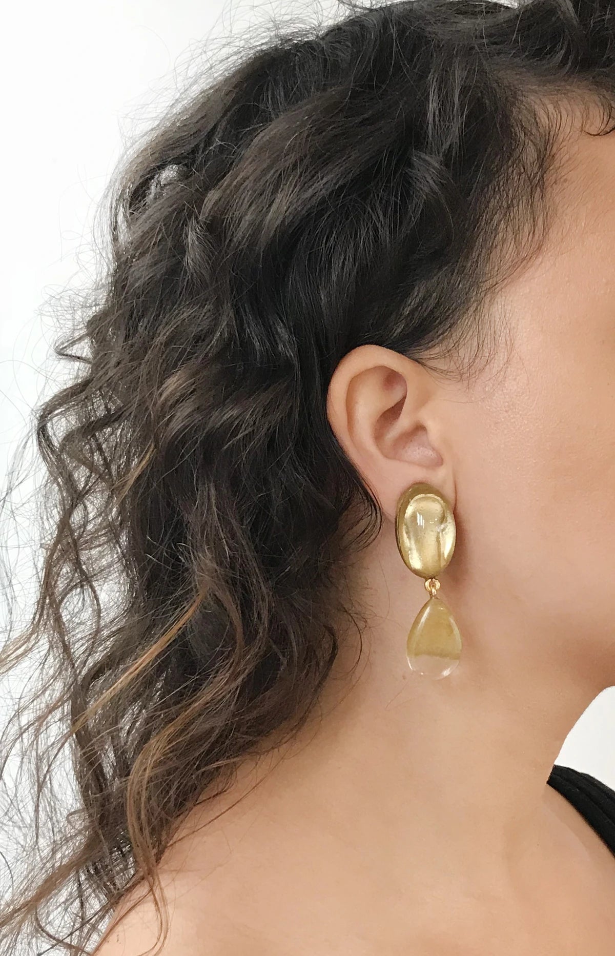 Dominique Denaive Gold Georgette Earrings