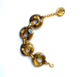 Dominique Denaive Link Bracelet in Marbled Gold Beige