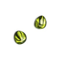 Dominique Denaive Green Flat Pebble Earrings