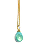 Dominique Denaive Long Pendant in Lagoon Green