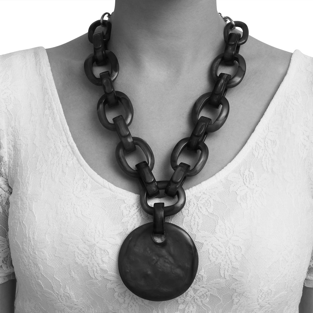 Dominique Denaive Red Chain Pendant