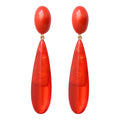 Dominique Denaive Long Red Elsa Drop Earrings