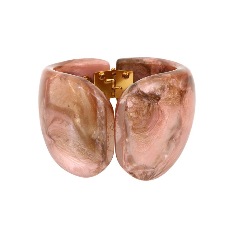 Dominique Denaive Marbled Rose Gold Cuff Bracelet