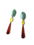 Dominique Denaive Multicolor Long Earrings