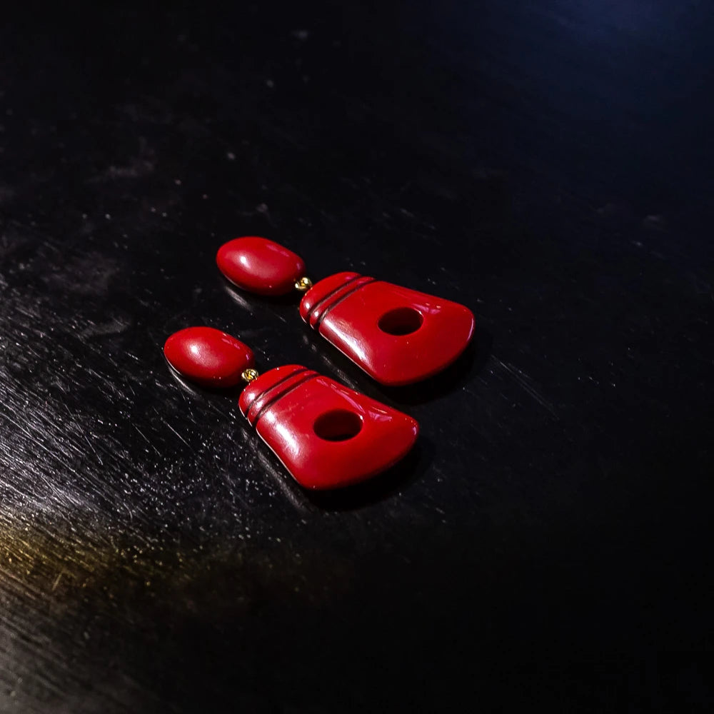 Dominique Denaive Red Nuwa Earrings