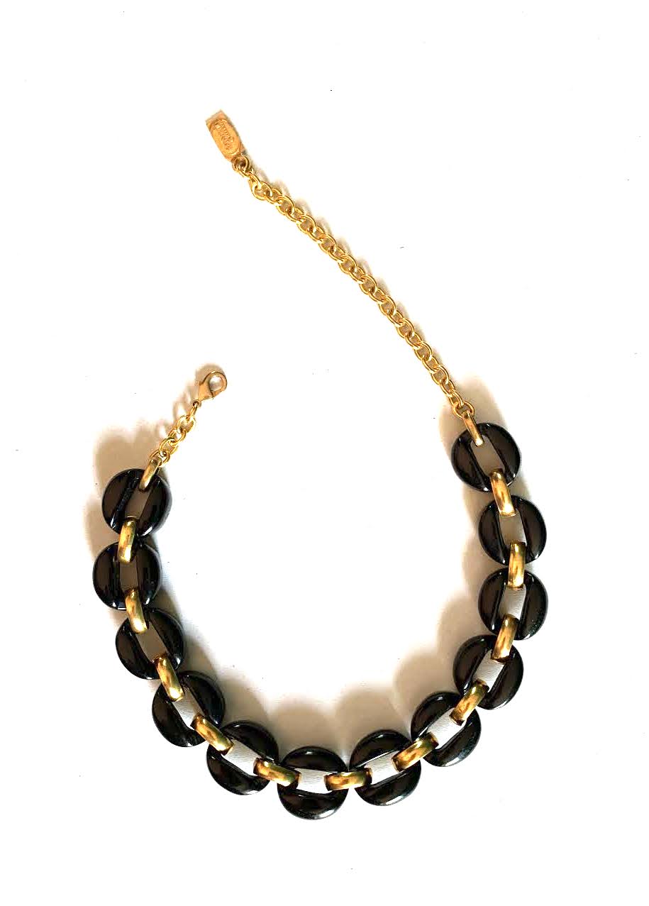 Dominique Denaive Black & Gold Necklace