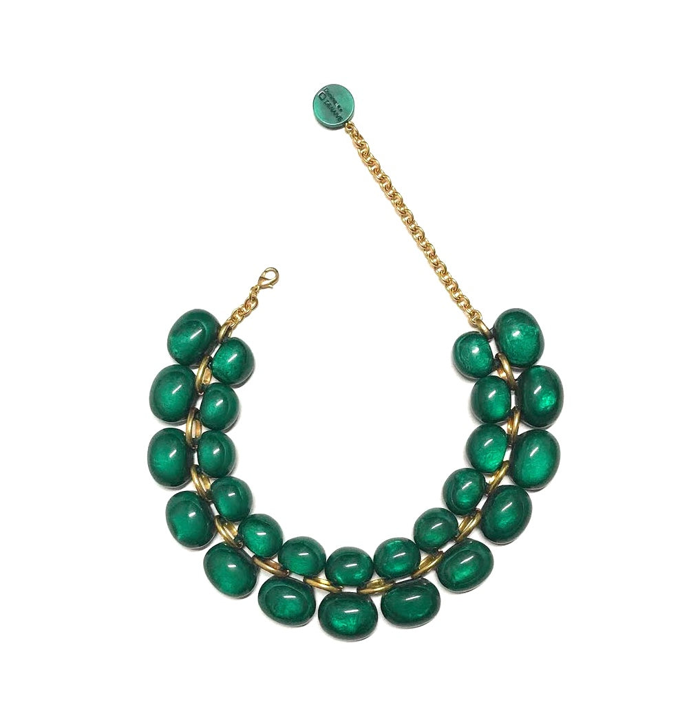 Dominique Denaive Emerald Green Andrea Necklace