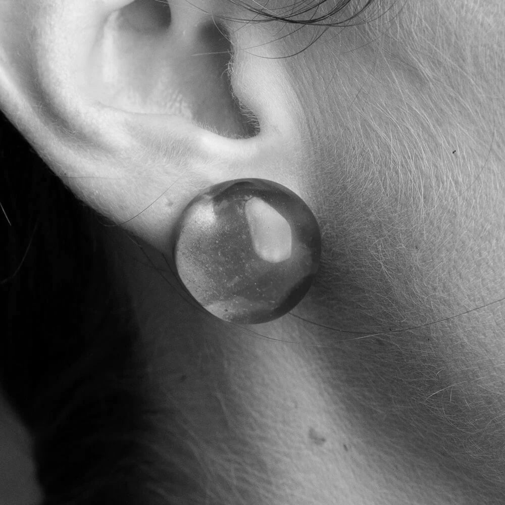 Dominique Denaive Small Agnes Earrings in Orange