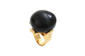 Dominique Denaive Black Adjustable Ball Ring