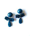 Dominique Denaive Blue Butterfly Earrings