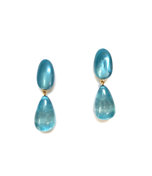Dominique Denaive Light Blue Aurore Earrings