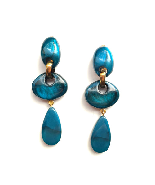 Dominique Denaive Deep Blue Elodie Earrings