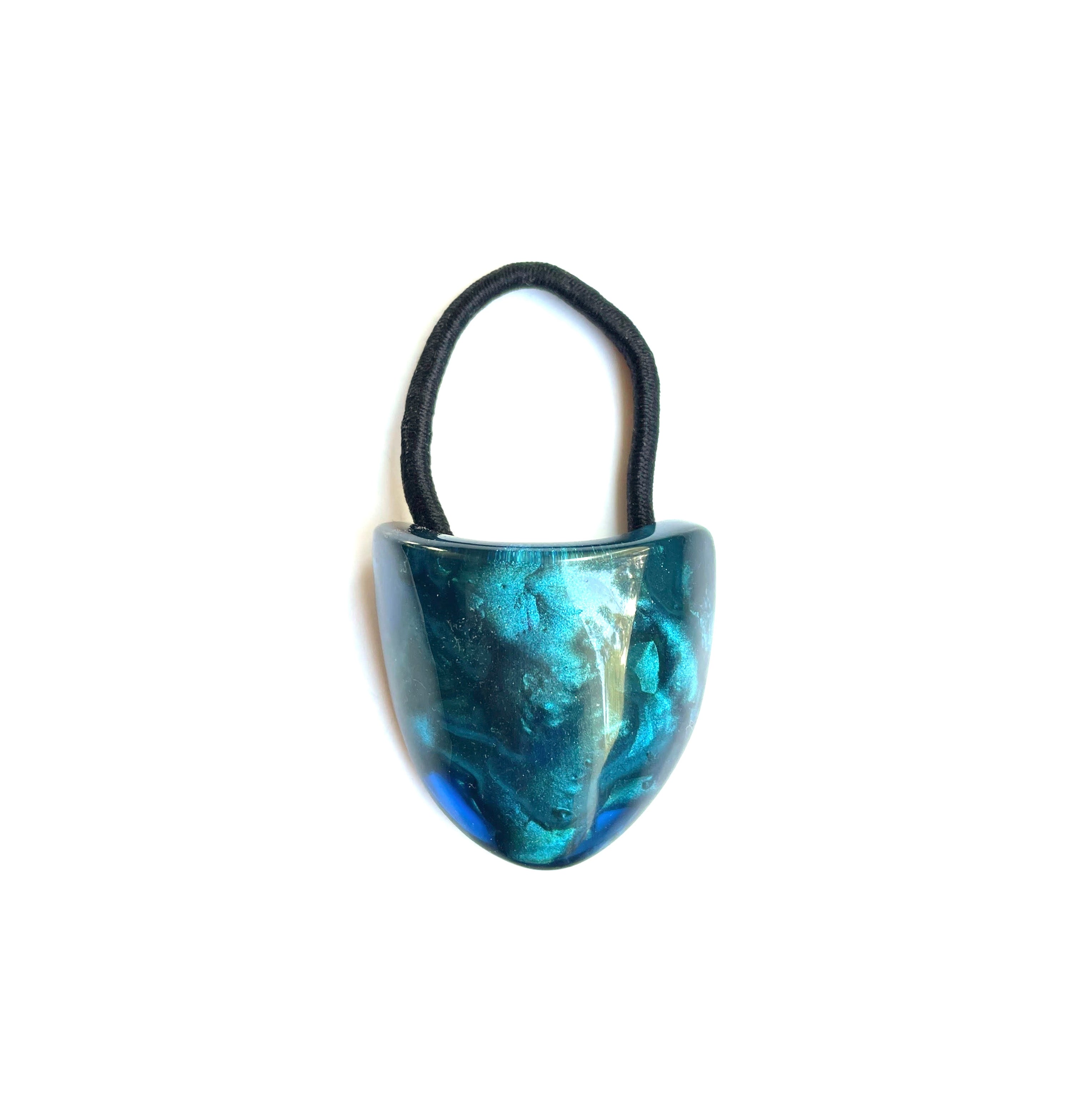 Dominique Denaive Ponytail Holder in Blue