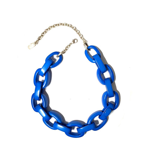 Dominique Denaive Blue Chain Necklace