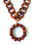 Dominique Denaive Brown Chain Pendant