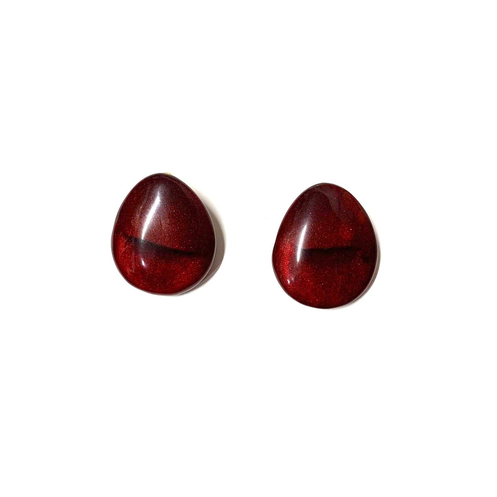 Dominique Denaive Aida Earrings in Wine Red