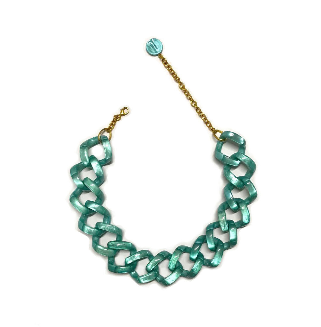 Dominique Denaive Iconic Caroline Chain Necklace in Turquoise