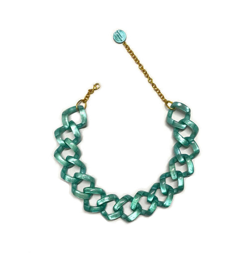 Dominique Denaive Iconic Caroline Chain Necklace in Turquoise