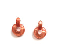 Dominique Denaive Round Shaped Earrings in Coral Peach