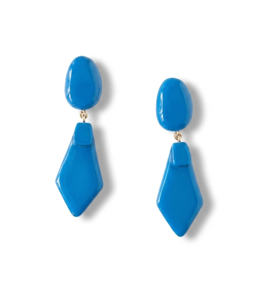 Dominique Denaive Bright Blue Earrings