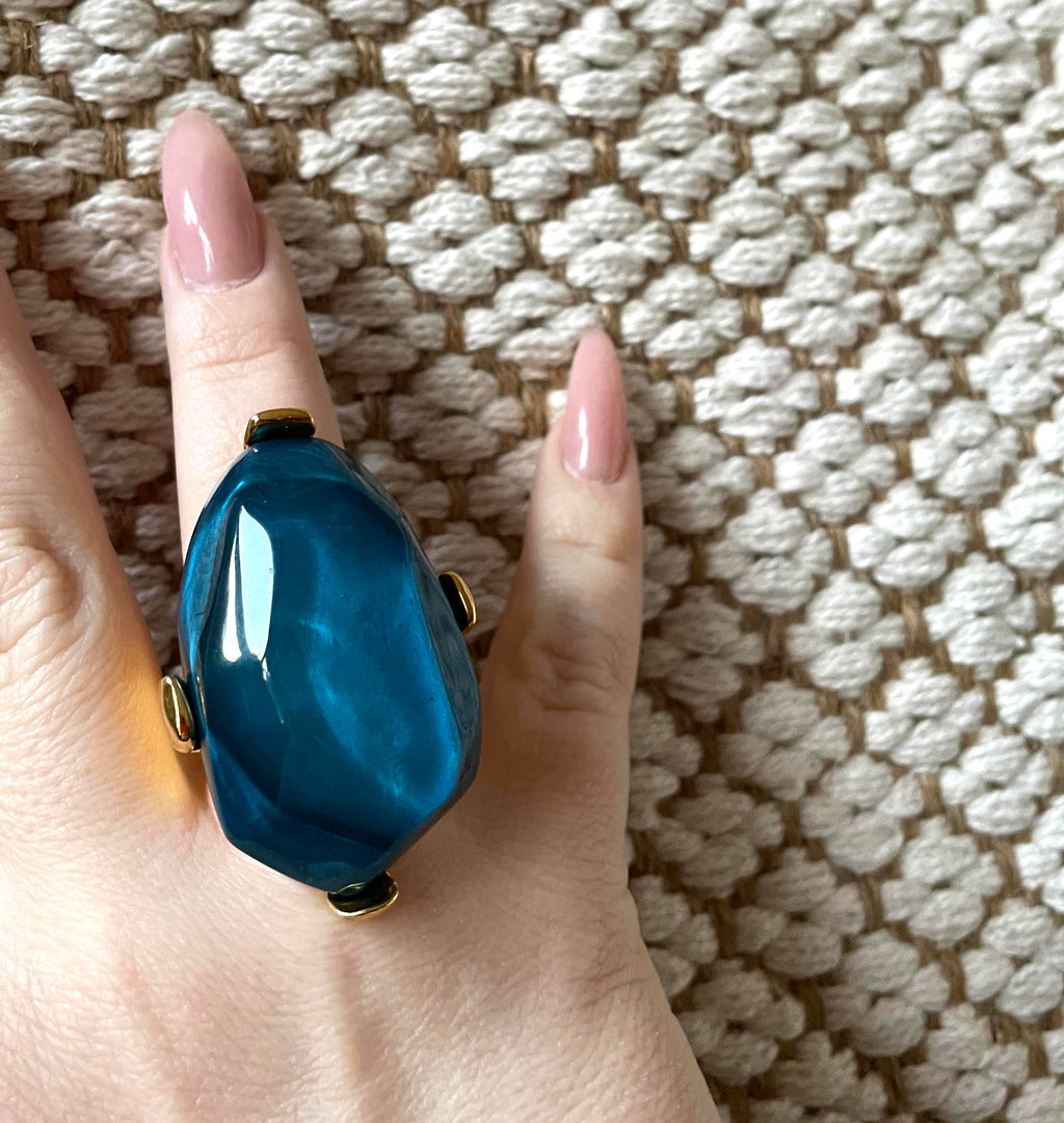 Dominique Denaive Diane Ring in Blue