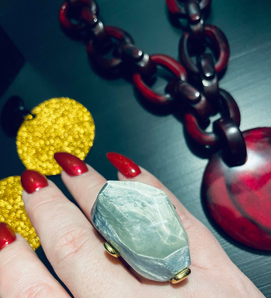 Dominique Denaive Diane Statement Ring in Gray