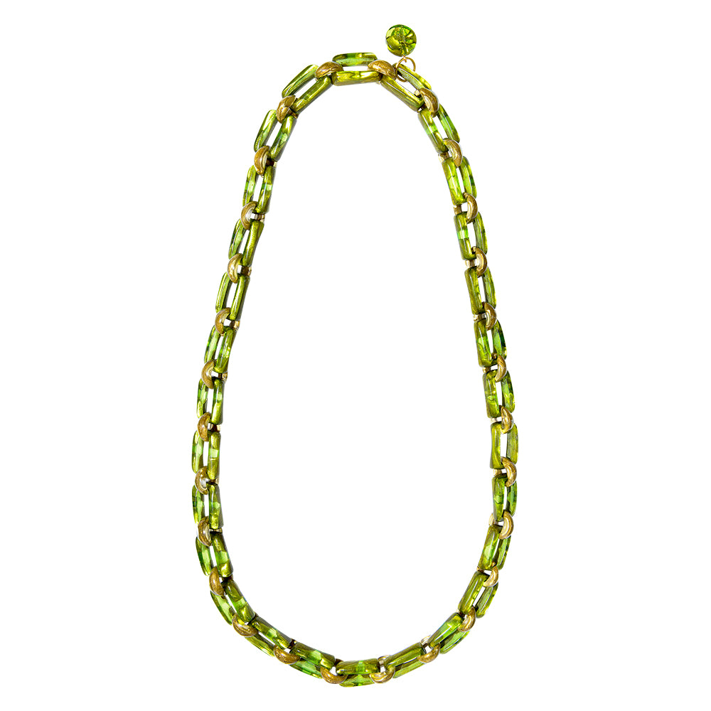 Dominique Denaive Long Necklace in Greentea
