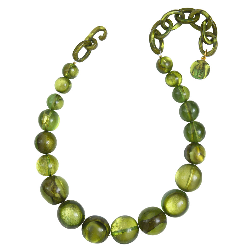 Dominique Denaive Grace Necklace in Green Tea Color