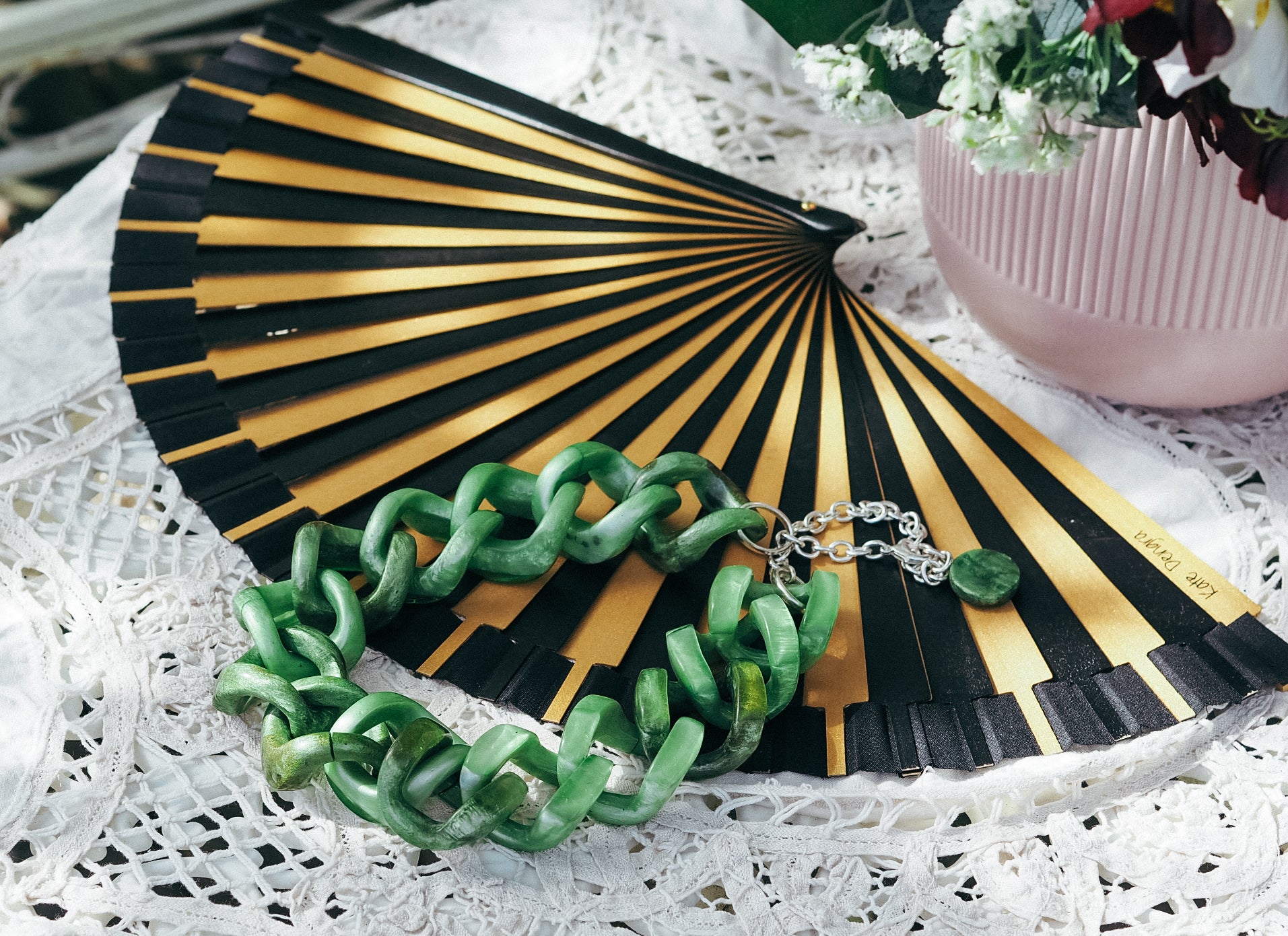 Dominique Denaive Iconic Caroline Chain in Green