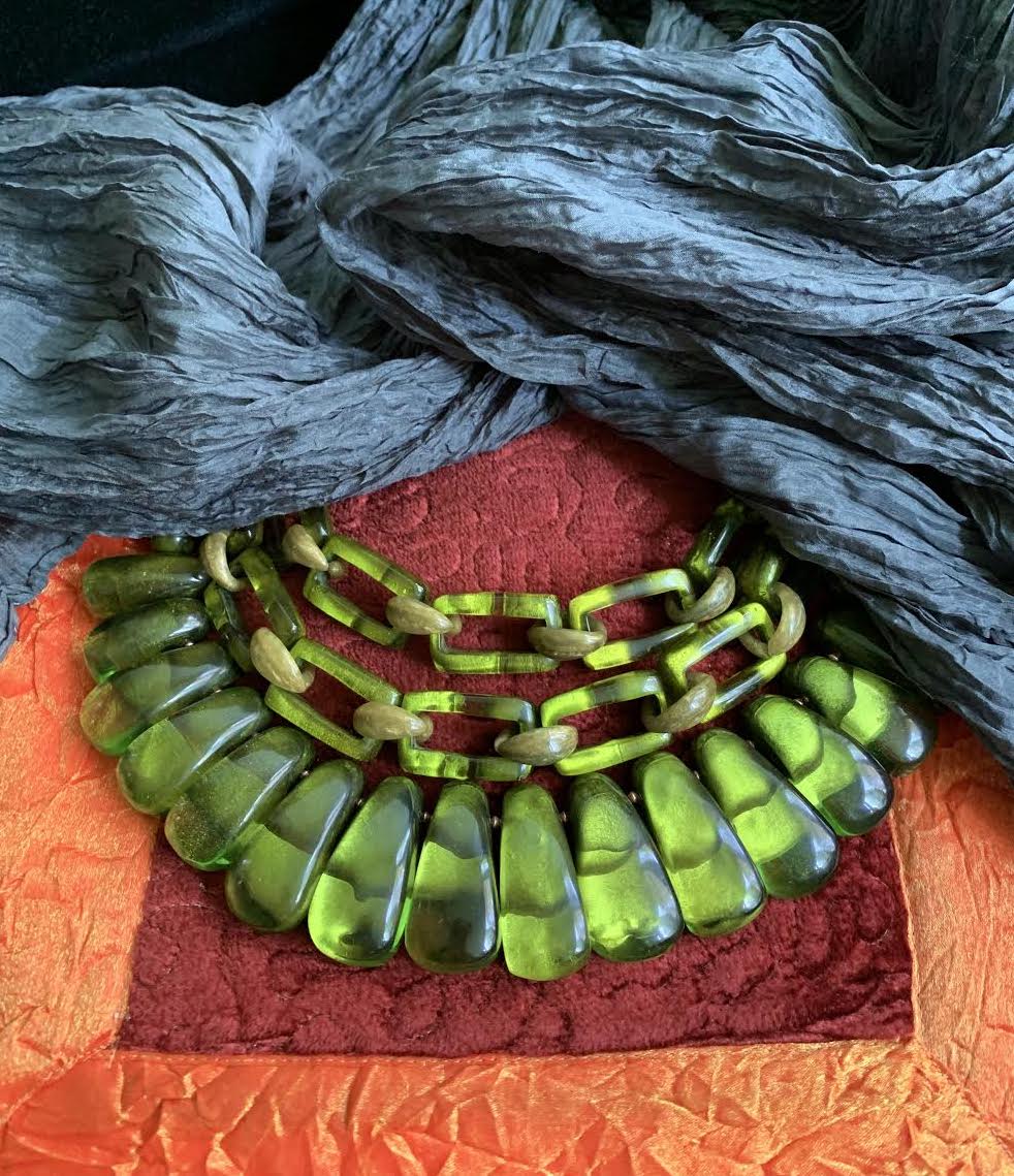 Dominique Denaive Green Ornelia Necklace